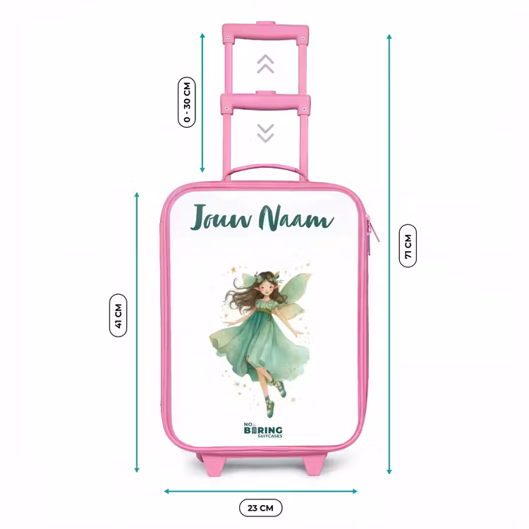Zwevende groene elf Kinderkoffer - Roze klein -productfoto_formaten