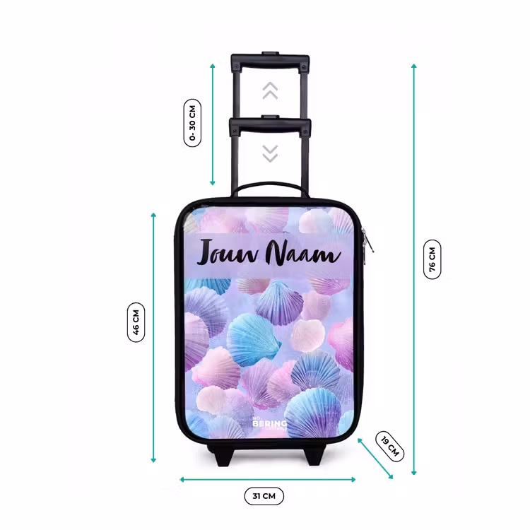 Schelpen - Paars - Blauw - Patroon Kinderkoffer - Zwart klein -productfoto_formaten