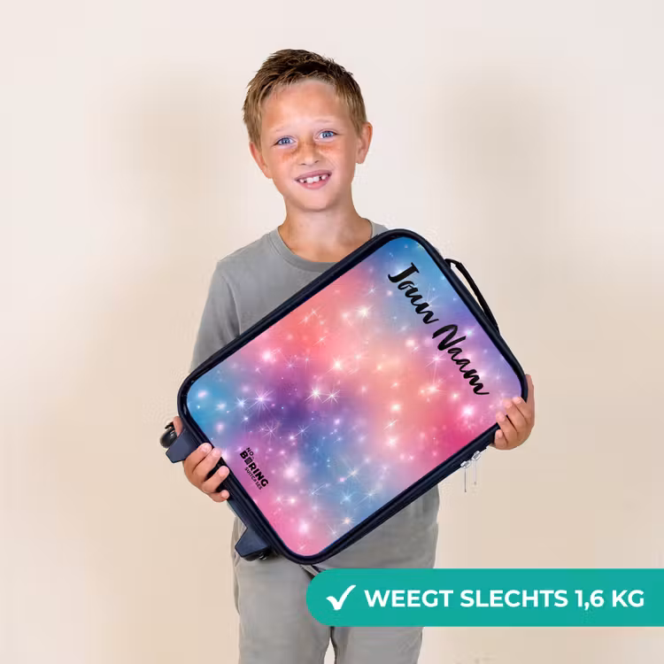 Sterren - Abstract - Kleuren Kinderkoffer - Zwart klein -sfeer4_NL