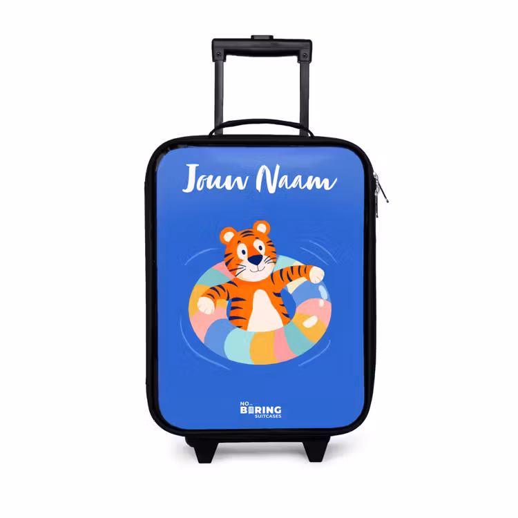 Tijger - Zwemband - Water Kinderkoffer - Zwart klein -3d