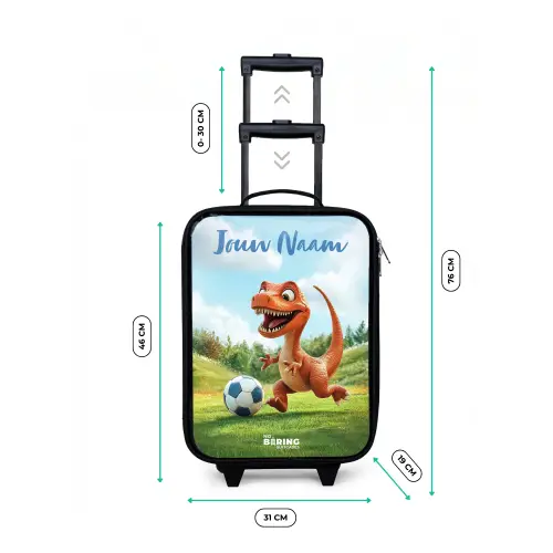 Voetbal - Dino - Sport Kinderkoffer - Zwart klein -productfoto_formaten