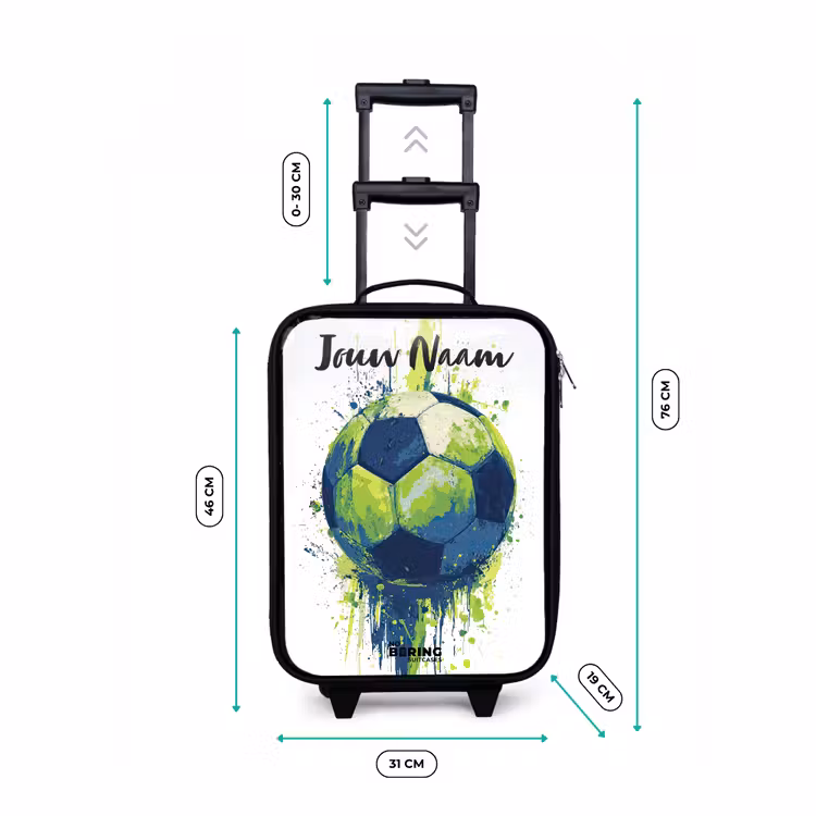 Voetbalvibes - Verf - Groen - Blauw Kinderkoffer - Zwart klein -productfoto_formaten