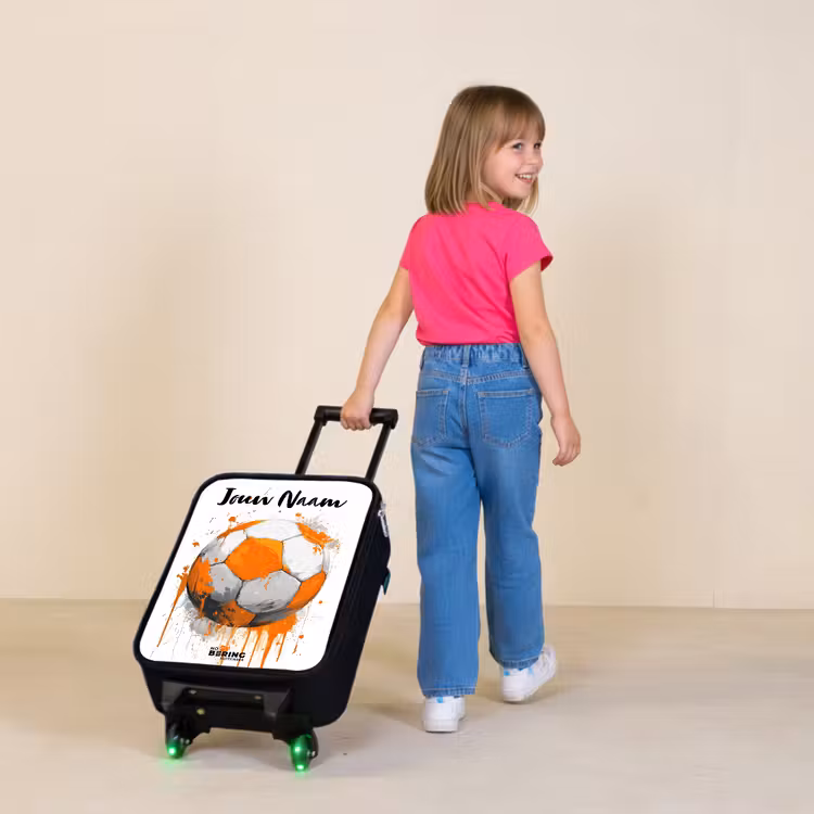 Voetbalvibes - Verf - Oranje Kinderkoffer - Zwart klein -sfeer1