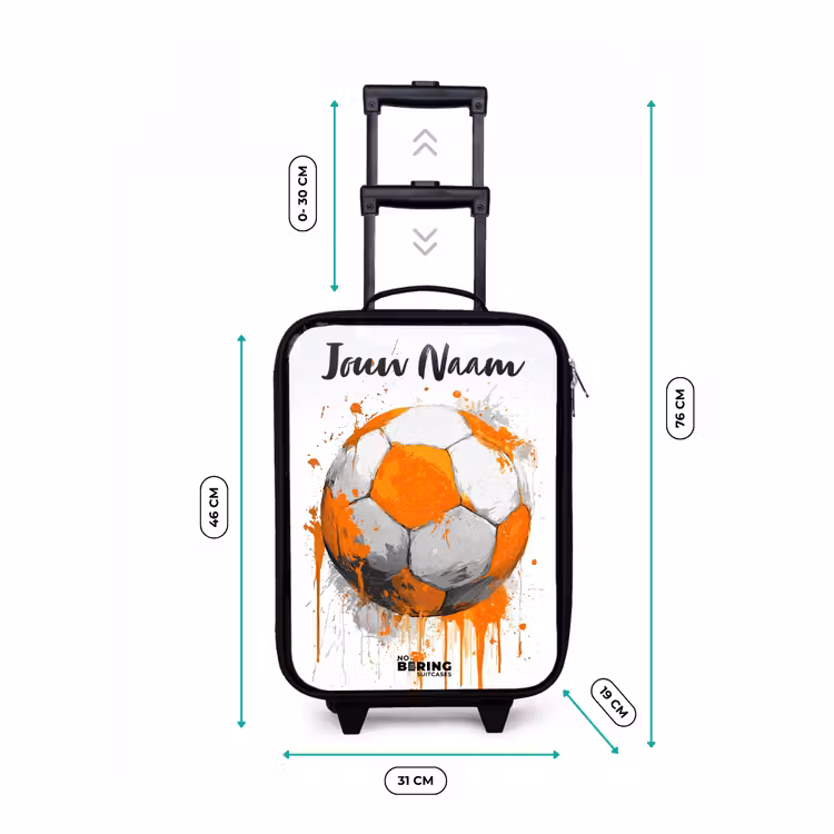 Voetbalvibes - Verf - Oranje Kinderkoffer - Zwart klein -productfoto_formaten