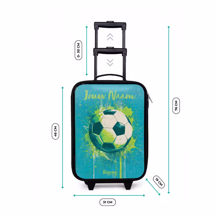 Voetbalvibes - Verfspatten - Groen - Blauw Kinderkoffer - Zwart klein -productfoto_formaten