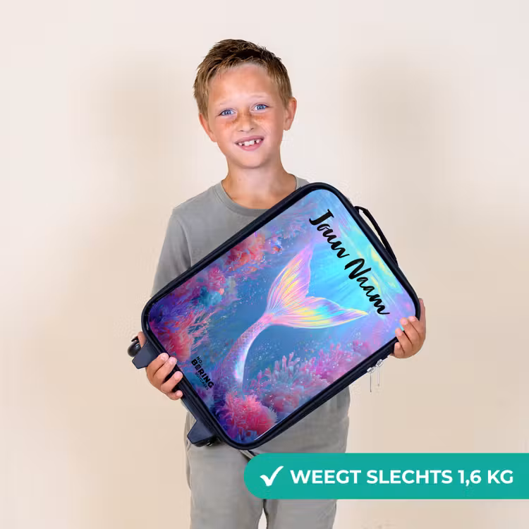 Zeemeermin - Koraal - Water Kinderkoffer - Zwart klein -sfeer4_NL