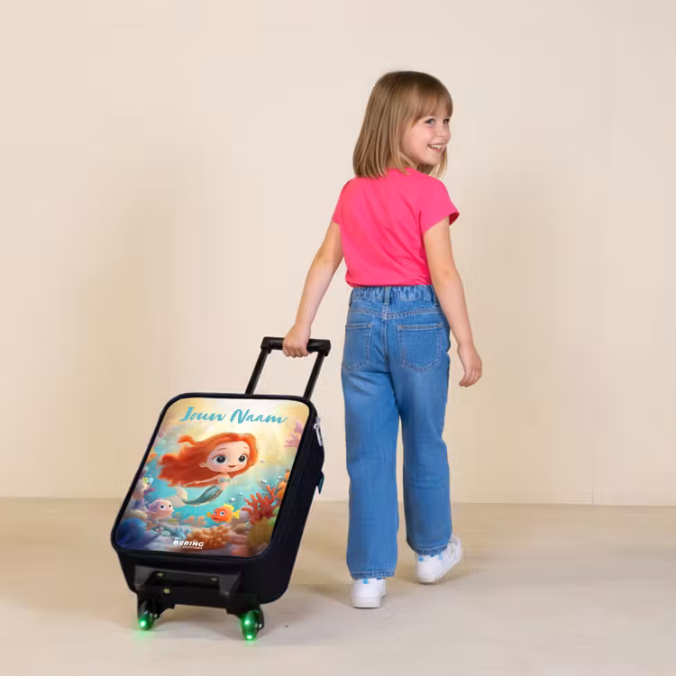 Zeemeermin - Vissen - Koraal Kinderkoffer - Zwart klein -sfeer1