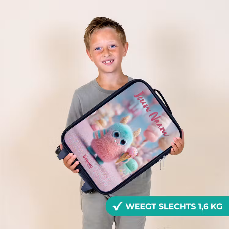Zoet Monstersnoep Avontuur Kinderkoffer - Zwart klein -sfeer4_NL