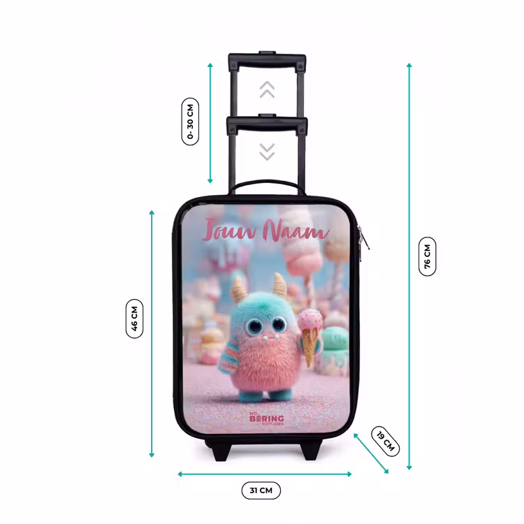 Zoet Monstersnoep Avontuur Kinderkoffer - Zwart klein -productfoto_formaten