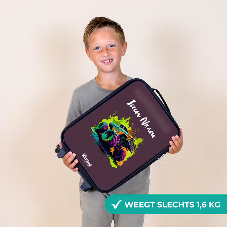 Neon Wheels Kinderkoffer - Zwart klein -sfeer4_NL