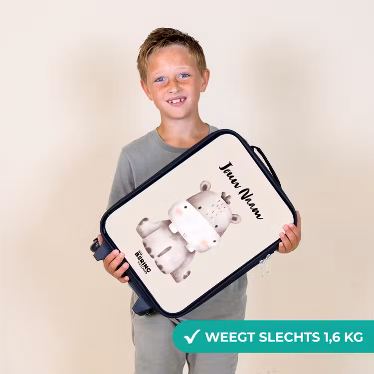 Nigel Nijlpaard Kinderkoffer - Zwart klein -sfeer4_NL