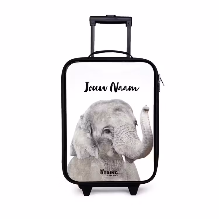 Oscar Olifant Kinderkoffer - Zwart klein -3d