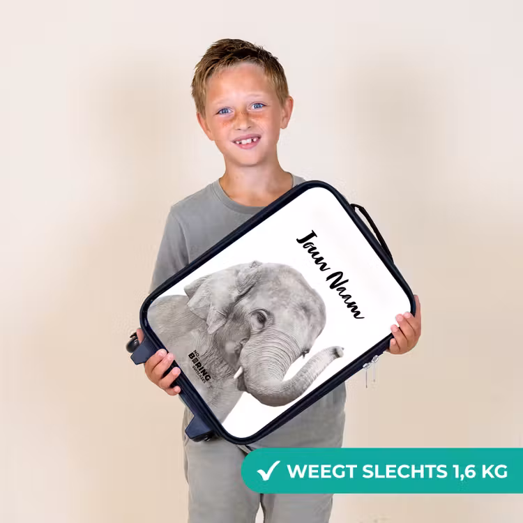 Oscar Olifant Kinderkoffer - Zwart klein -sfeer4_NL