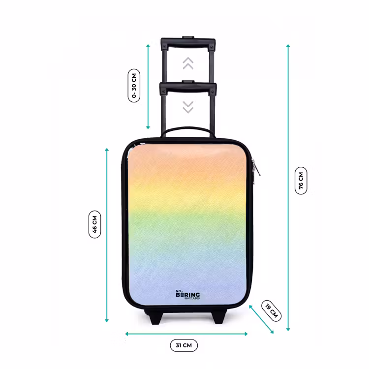 Pastel regenboog van krijt Kinderkoffer - Zwart klein -productfoto_formaten