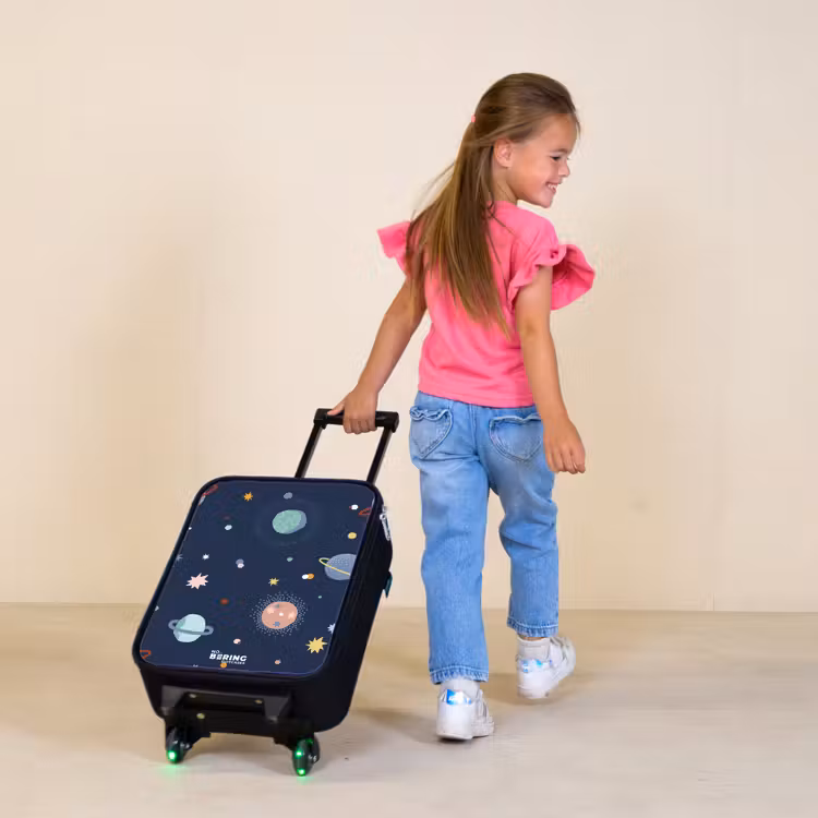 Patroon van planeten Kinderkoffer - Zwart klein -sfeer1