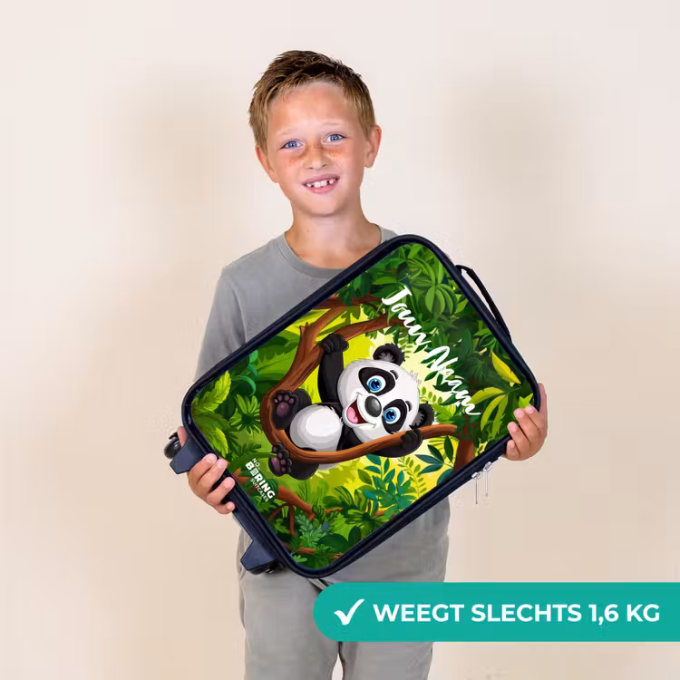 Pedro panda Kinderkoffer - Zwart klein -sfeer4_NL