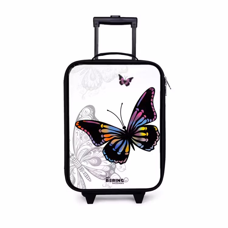 Petal papillon Kinderkoffer - Zwart klein -3d