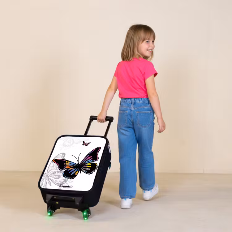 Petal papillon Kinderkoffer - Zwart klein -sfeer1