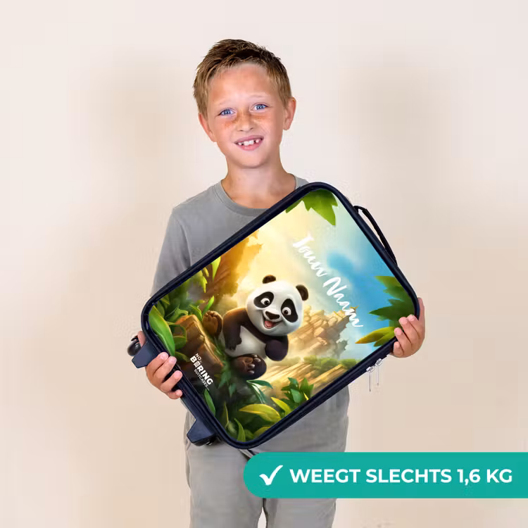 Peter Panda Kinderkoffer - Zwart klein -sfeer4_NL