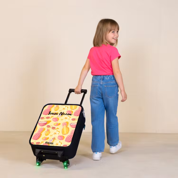 Pina colada Kinderkoffer - Zwart klein -sfeer1