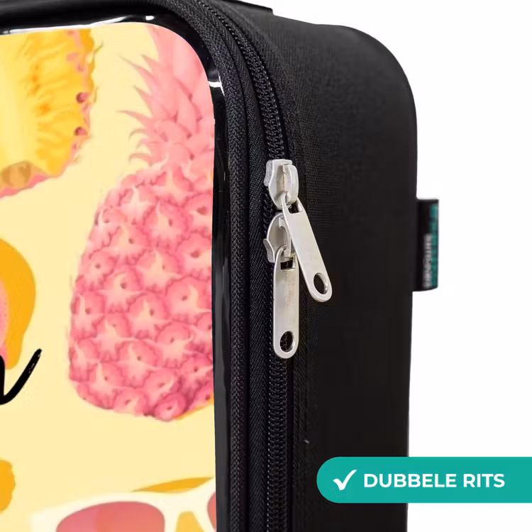 Pina colada Kinderkoffer - Zwart klein -rits_NL