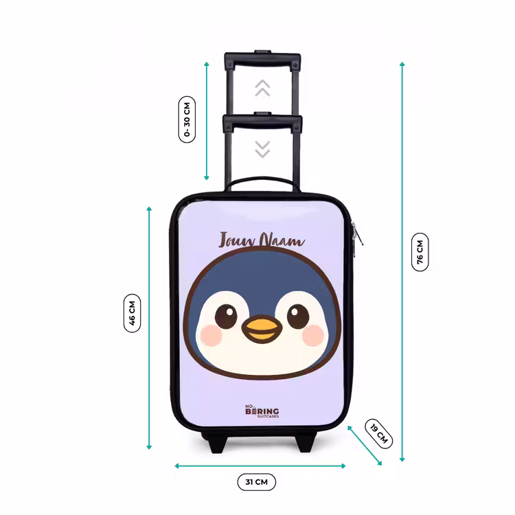Pinguïn Kinderkoffer - Zwart klein -productfoto_formaten