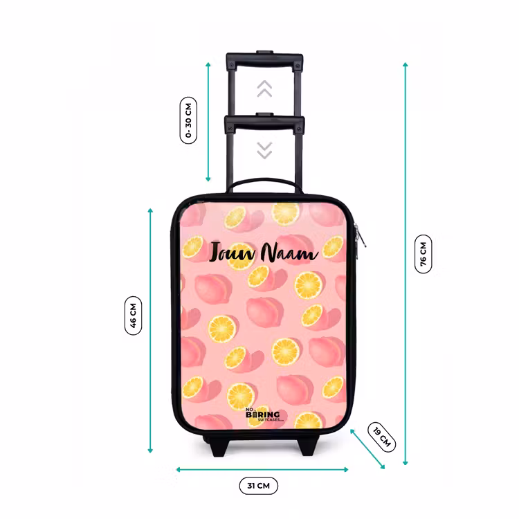 Pink limoncello Kinderkoffer - Zwart klein -productfoto_formaten