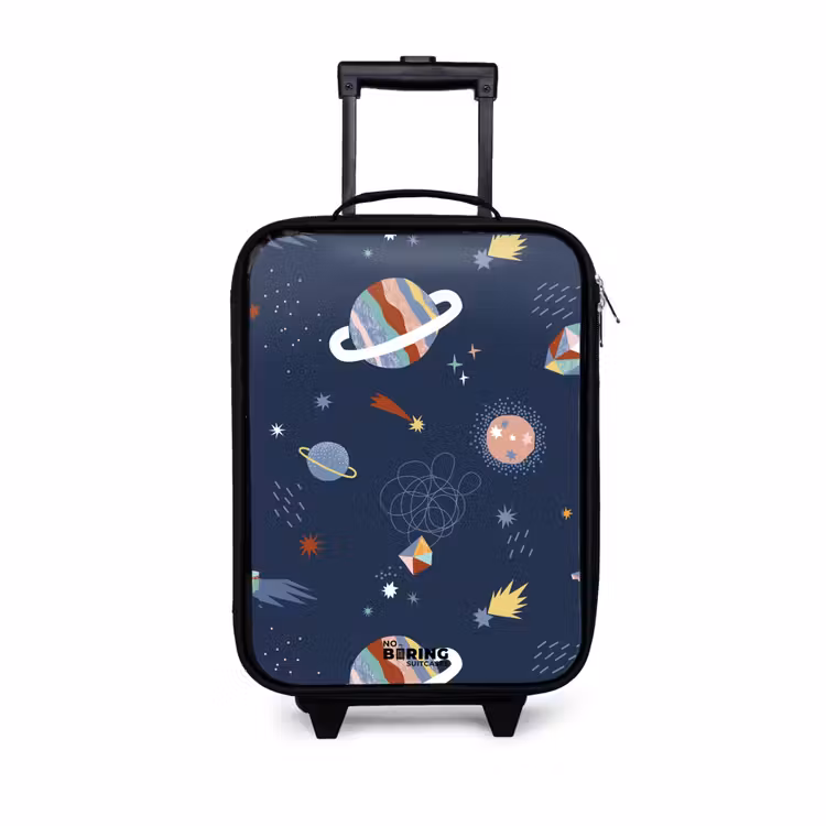 Planeten in de hemel Kinderkoffer - Zwart klein -3d