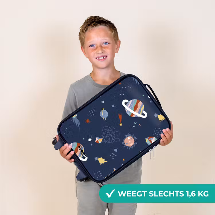 Planeten in de hemel Kinderkoffer - Zwart klein -sfeer4_NL