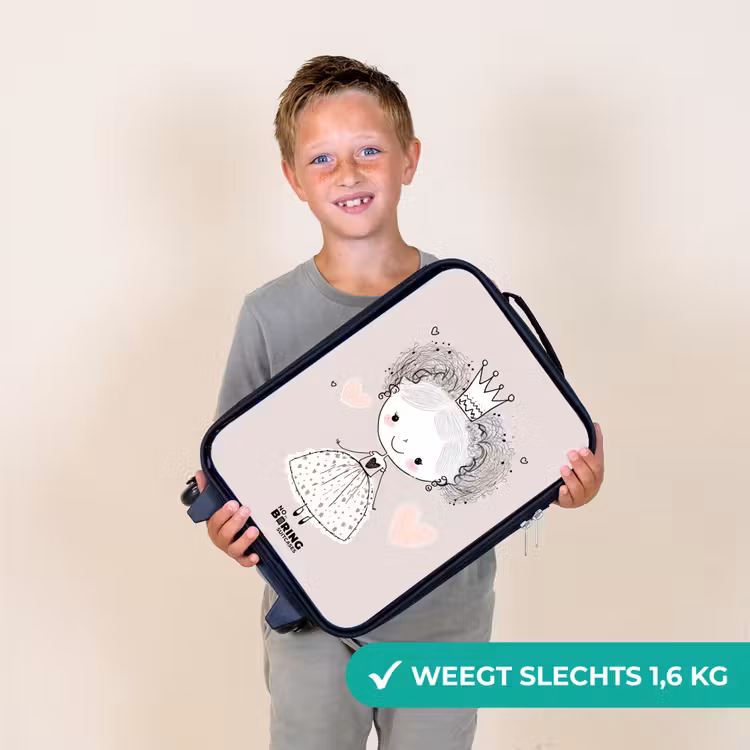 Prinses met krulletjes Kinderkoffer - Zwart klein -sfeer4_NL
