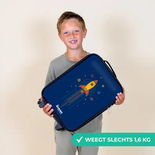 Raket - Planeten - Sterren Kinderkoffer - Zwart klein -sfeer4_NL