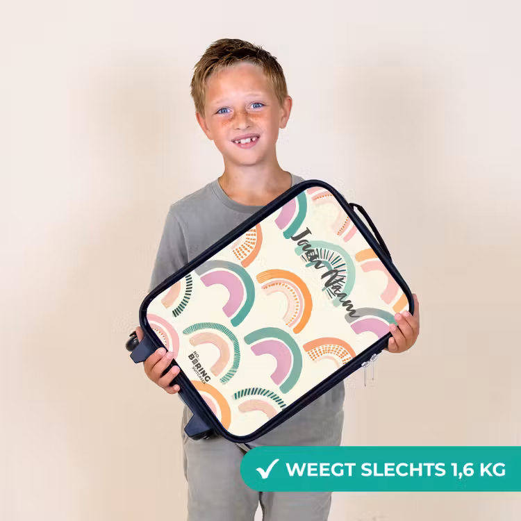 Regenbogen Kinderkoffer - Zwart klein -sfeer4_NL