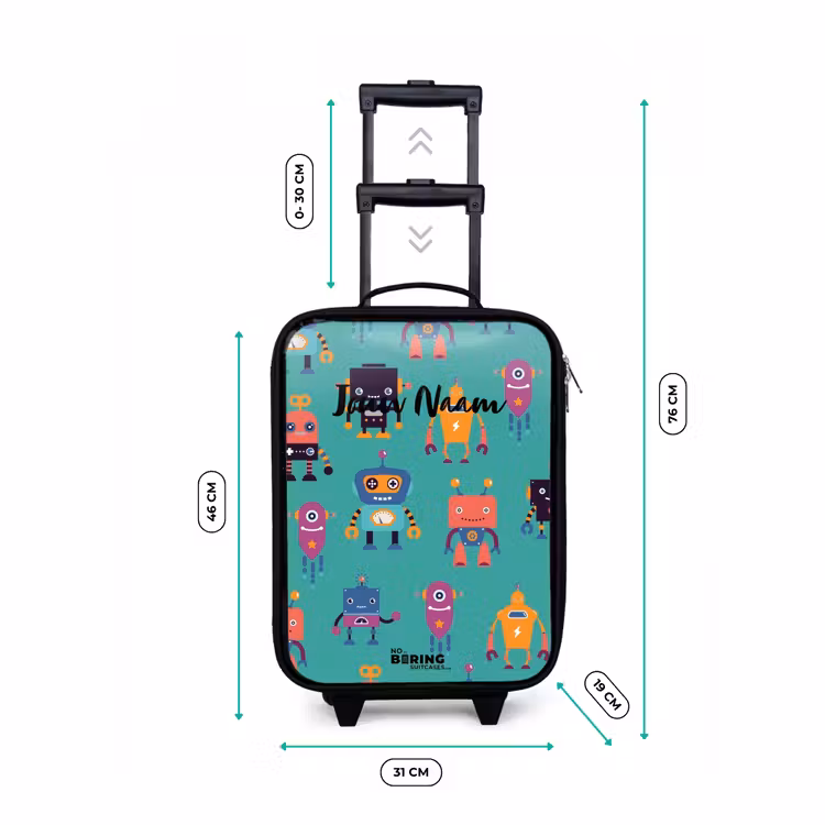 Robo rave Kinderkoffer - Zwart klein -productfoto_formaten