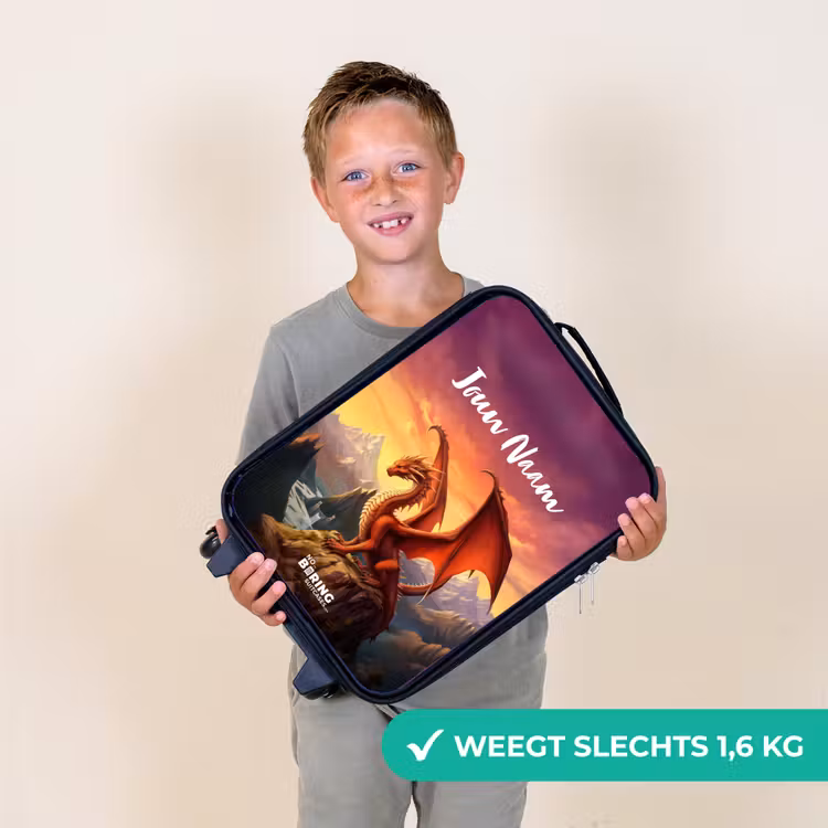 Rode reuzendraak Kinderkoffer - Zwart klein -sfeer4_NL