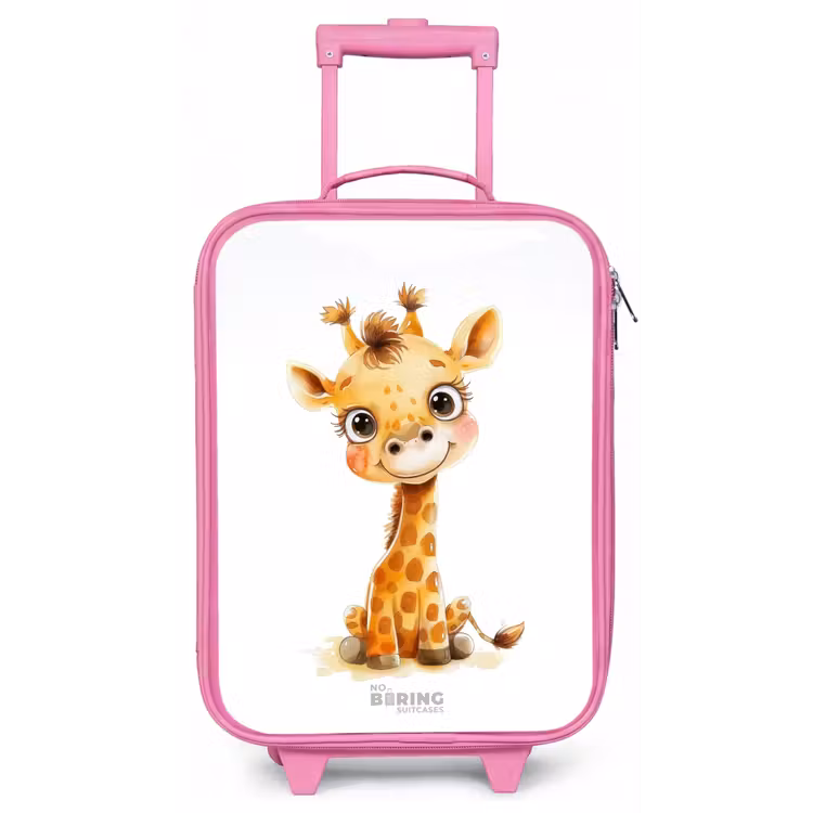 Baby giraffe Kinderkoffer - Roze klein -zz3dotto