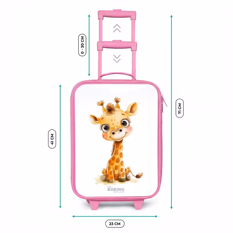 Baby giraffe Kinderkoffer - Roze klein -productfoto_formaten