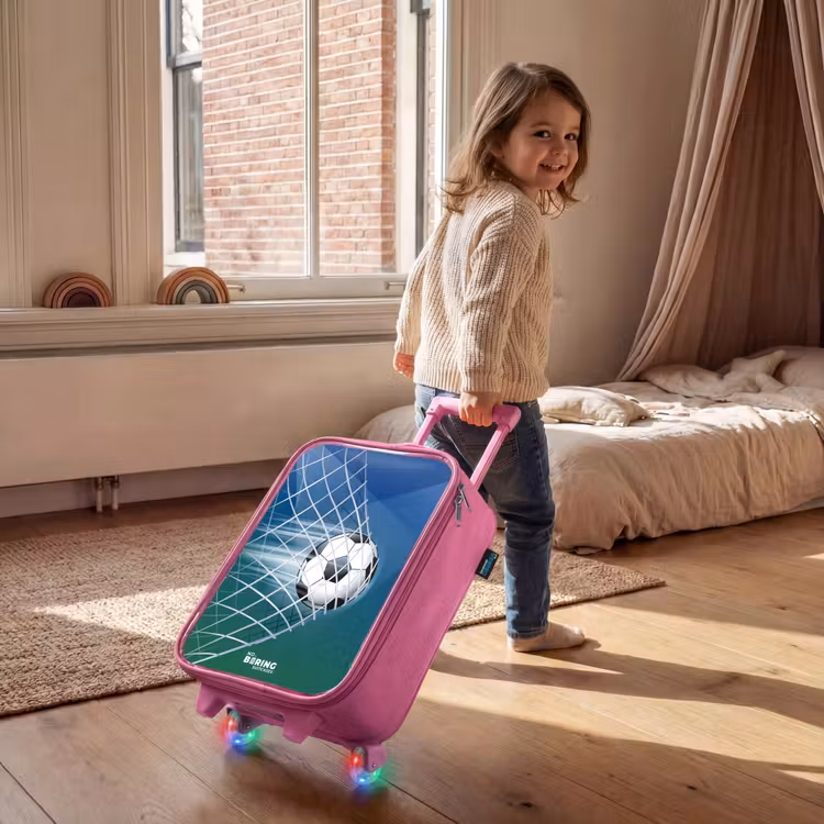 Bal in het goal Kinderkoffer - Roze klein -sfeer1