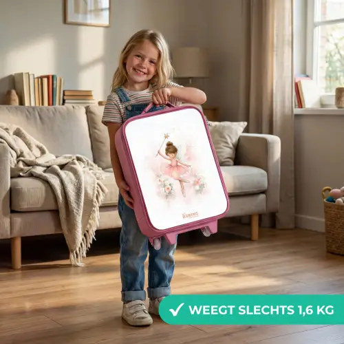 Ballerina fee in roze Kinderkoffer - Roze klein -sfeer2_NL