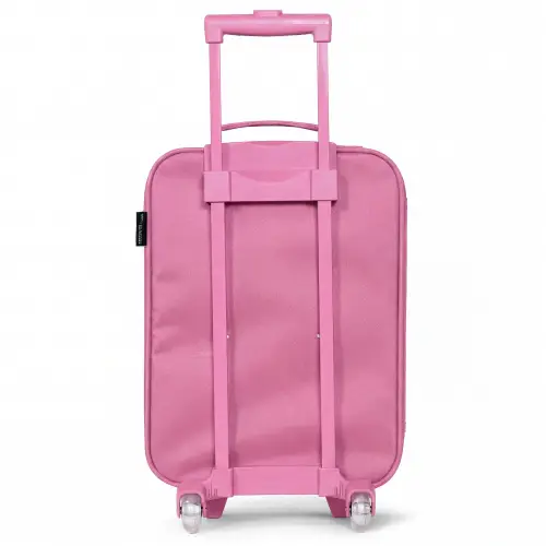 Basketbal in neutrale kleuren Kinderkoffer - Roze klein -achterkant