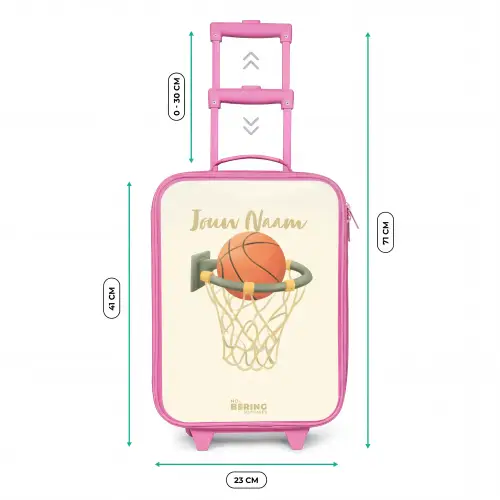 Basketbal in neutrale kleuren Kinderkoffer - Roze klein -productfoto_formaten