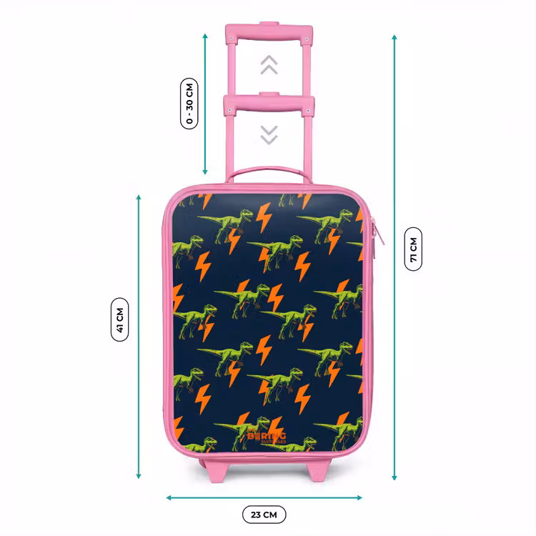 Bliksemsnelle raptors Kinderkoffer - Roze klein -productfoto_formaten