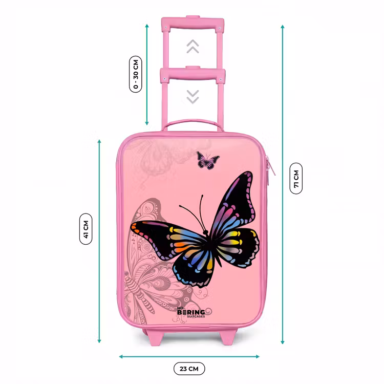 Bubblegum butterfly Kinderkoffer - Roze klein -productfoto_formaten