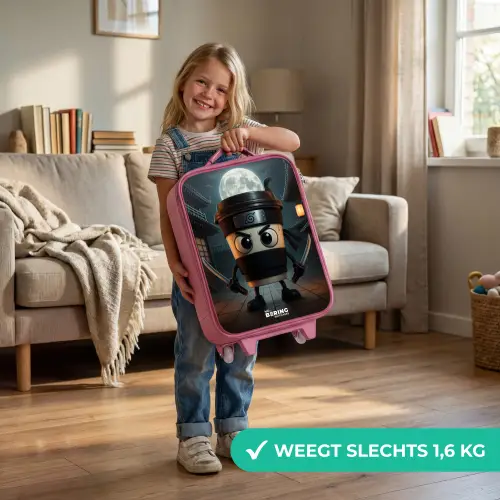 Capuchino Assassino Kinderkoffer - Roze klein -sfeer2_NL