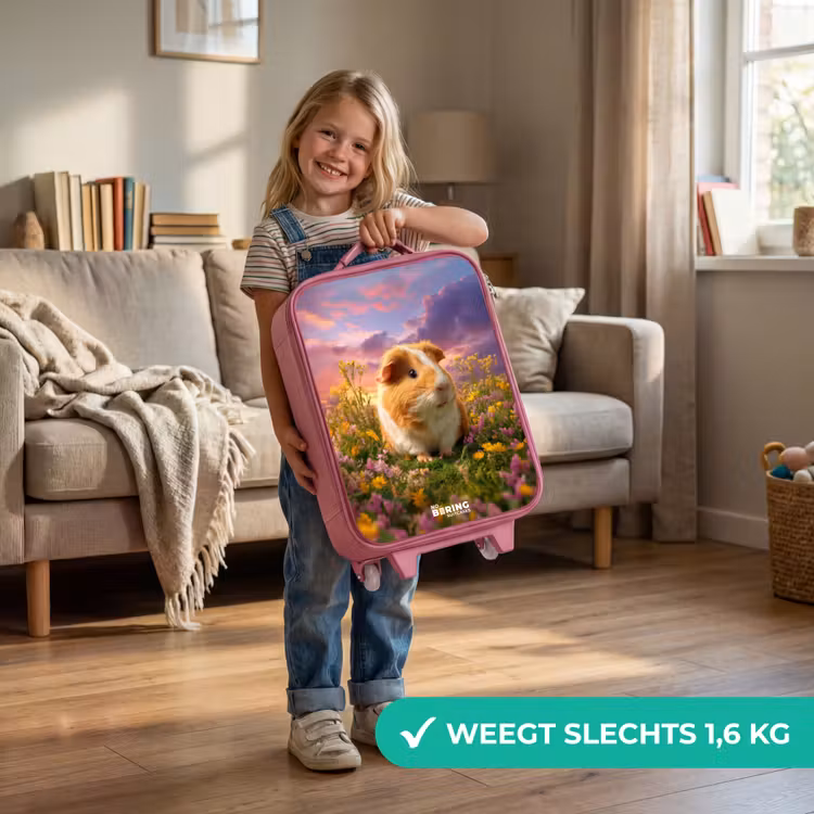 Cavia - Natuur - Dier Kinderkoffer - Roze klein -sfeer2_NL