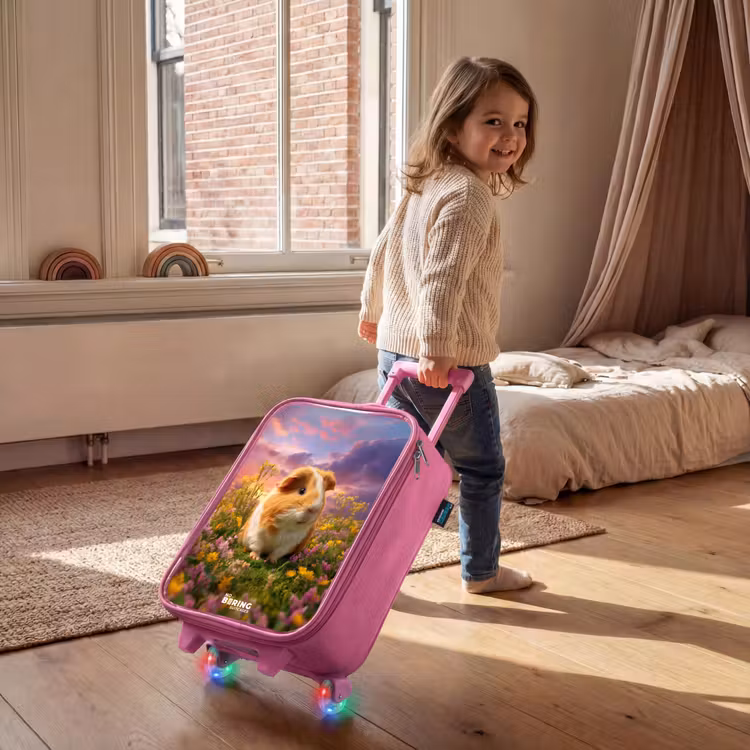 Cavia - Natuur - Dier Kinderkoffer - Roze klein -sfeer1