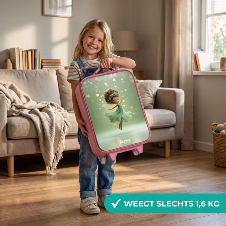 Dansende fee in groen licht Kinderkoffer - Roze klein -sfeer2_NL