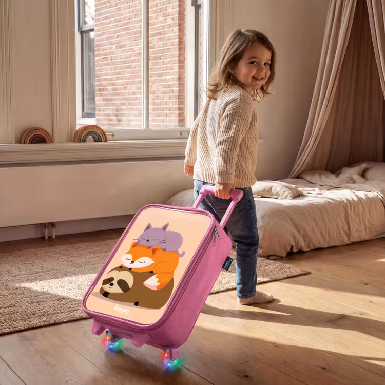 Dieren - Slapen - Samen Kinderkoffer - Roze klein -sfeer1