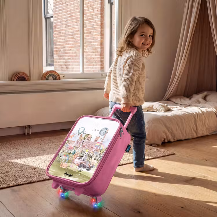 Dierlijke fantasiestad Kinderkoffer - Roze klein -sfeer1