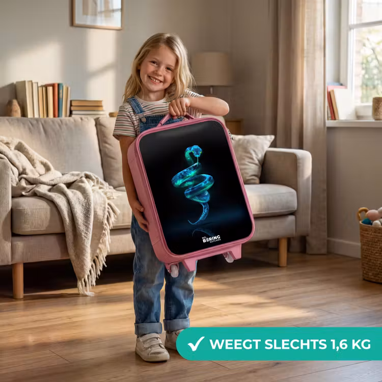 Digitale slang in spiraalvorm Kinderkoffer - Roze klein -sfeer2_NL