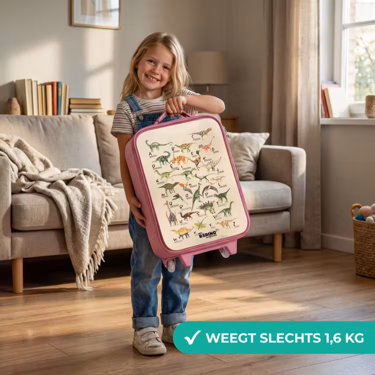 Dino alfabet Kinderkoffer - Roze klein -sfeer2_NL